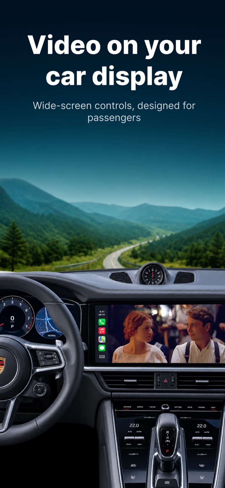 CarTV on a car display